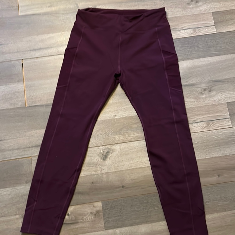 NWOT compression burgundy leggings